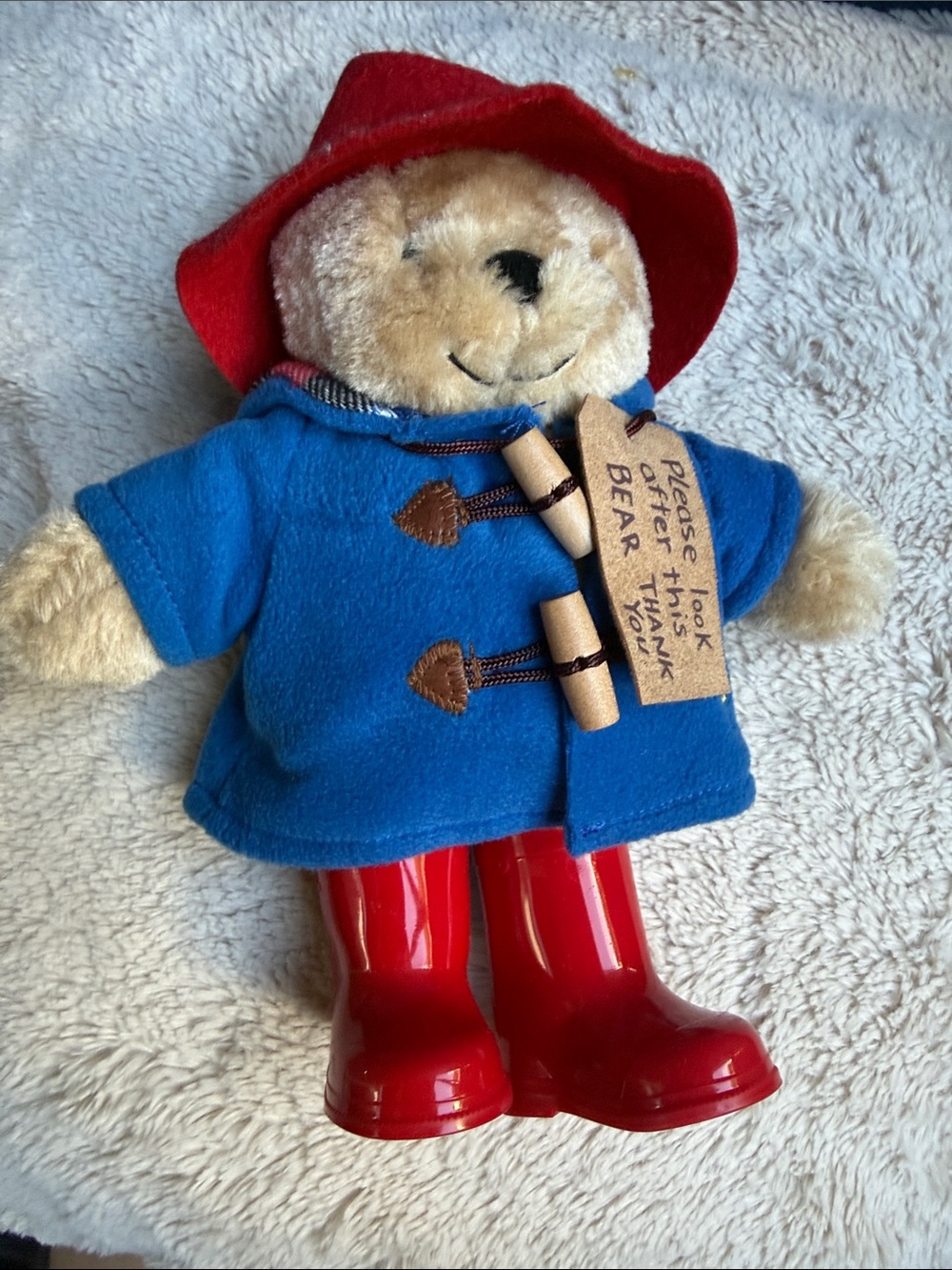 Authentic Classic Paddington Bear Plush Red Boots Rainbow Designs